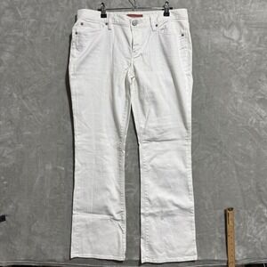 GAP Jeans Womens 12 Regular White Premium Bootcut Optic White‎ Slim Fit New